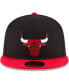 ფოტო #2 პროდუქტის Men's Black, Red Chicago Bulls Two-Tone 9FIFTY Adjustable Hat