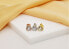 Romantic gold-plated earrings with zircons Heart EA574Y