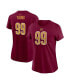 Women's Chase Young Burgundy Washington Commanders Player Name and Number T-shirt
