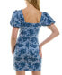 Фото #2 товара Juniors' Floral-Print Bodycon Dress