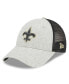 Фото #1 товара Men's Heather Gray/Black New Orleans Saints Pop Trucker 9Forty Adjustable Hat
