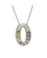 Фото #2 товара Pink Sapphire & Lab-Grown White Sapphire Puff Oval Circle Pendant Necklace in Sterling Silver by Suzy Levian