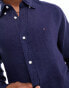 Фото #3 товара Tommy Hilfiger pigment dyed solid regular fit shirt in navy