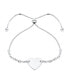 ფოტო #1 პროდუქტის Personalize Heart Shaped Name Plated Bar Identification Tag ID Heart Bolo Bracelet For Women Teen .925 Sterling Silver Adjustable Customize