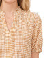 Фото #3 товара Women's Ruffled V-Neck Raglan Puff-Sleeve Blouse