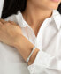 ფოტო #3 პროდუქტის Silver-Plated Crystal Screw Cuff Bracelet