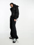 Фото #3 товара The Couture Club oversized cropped puffer jacket in black with tie hem