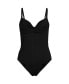 Women's Long Sculpting Suit Chlorine Resistant Targeted Control Draped One Piece Swimsuit
