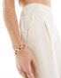 JDY high waist wide leg tailored trouser co-ord in cream Saatperle, L L32 - фото #3