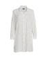 Фото #1 товара Women's Sheer Rayon Oversized Button Front Swim Cover-up Shirt