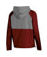 Фото #2 товара Women's Crimson Oklahoma Sooners Colorblocked Packable Raglan Half-Zip Hoodie Jacket