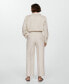 Фото #2 товара Women's Straight Linen-Blend Pants