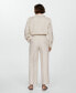 ფოტო #2 პროდუქტის Women's Straight Linen-Blend Pants