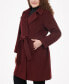 Women's Plus Size Belted Notched-Collar Wrap Coat