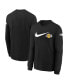 ფოტო #1 პროდუქტის Big Boys Black Los Angeles Lakers Swoosh Long Sleeve T-shirt