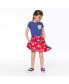 Фото #3 товара Girl Printed Skort With Bow Red Flowers - Toddler|Child