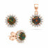Фото #1 товара Beautiful bronze jewelry set with zircons SET231RBC (earrings, pendant)