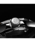 ფოტო #3 პროდუქტის Men's Vathos Silver-tone Stainless Steel , Black Dial , 42mm Round Watch