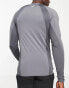 HIIT long sleeve top with mesh side panels light grey