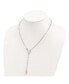 ფოტო #2 პროდუქტის Sterling Silver Polished Beaded Rosary Pendant Necklace 18"