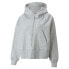 Puma Classics Oversized FullZip Hoodie Womens Grey Casual Outerwear 67174504