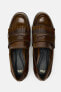 Distressed flat loafers