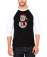 Фото #1 товара Men's Christmas Snowman Raglan Baseball Word Art T-shirt