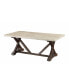 Romina Coffee Table in White Marble & Weathered Espresso