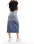 Фото #10 товара Tommy Jeans claire denim midi skirt in mid wash