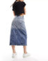 Tommy Jeans claire denim midi skirt in mid wash