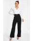 ფოტო #1 პროდუქტის Women's Two Toned Wrap Gold Buckle Jumpsuit