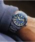 ფოტო #2 პროდუქტის Men's Croft Mid-Size Automatic Regiment Blue with Silver-Tone Solid Stainless Steel Bracelet Watch 40mm