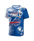 ფოტო #3 პროდუქტის Men's NFL X Staple Royal Buffalo Bills Team Slogan All Over Print Short Sleeve T-shirt