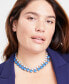 ფოტო #2 პროდუქტის Gold-Tone Color Crystal & Stone All-Around Collar Necklace, 16" + 2" extender, Created for Macy's