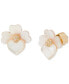 ფოტო #1 პროდუქტის Gold-Tone Pavé & Mother-of-Pearl Pansy Stud Earrings