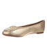 Фото #2 товара Sam & Libby Women's Gold Leaf Slip-On Casual Coco Luxe Ballet Flats Size US 8