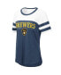 ფოტო #3 პროდუქტის Women's Navy, White Milwaukee Brewers Setter T-shirt