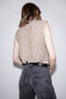 Cropped knit vest with rhinestones