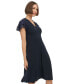 Фото #8 товара Women's Flutter-Sleeve Fit & Flare Dress