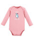 ფოტო #5 პროდუქტის Baby Girls Organic Cotton Long-Sleeve Bodysuits Woodland Alphabet 5-Pack