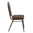 Фото #1 товара Hercules Series Crown Back Stacking Banquet Chair In Brown Patterned Fabric - Copper Vein Frame