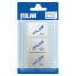 Фото #1 товара MILAN Blister Pack 3 Synthetic Rubber Erasers