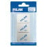 MILAN Blister Pack 3 Synthetic Rubber Erasers