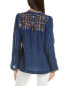 Johnny Was Luca Blouse Women's Blue Xs