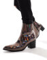 Фото #8 товара ASOS DESIGN heeled chelsea boot in iridescent faux leather