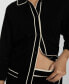 Фото #8 товара Women's Contrast Trims Oversized Cardigan Sweater