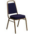 Фото #4 товара Hercules Series Trapezoidal Back Stacking Banquet Chair In Navy Patterned Fabric - Gold Frame