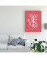 Fab Funky Corals White on Coral B Canvas Art - 19.5" x 26"