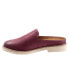 Softwalk Wolcott II S2267-662 Womens Burgundy Leather Mule Flats Shoes