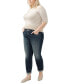 ფოტო #3 პროდუქტის Plus Size Mid-Rise Boyfriend Jeans